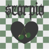 Skorpio Gotische Ästhetik Schokoriegel Kunst Aufkleber (Vorderseite)