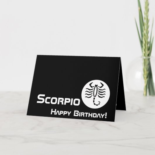Skorpio, Happy Birthday!-Anpassen Karte (Vorderseite)