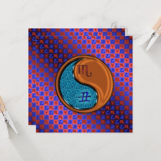 Skorpio & Holz Ox Karte (Vorderseite/Rückseite Beispiel)