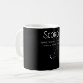Skorpio Horoskop Astrologie Star Signatur Geburtst Kaffeetasse (Vorderseite Links)