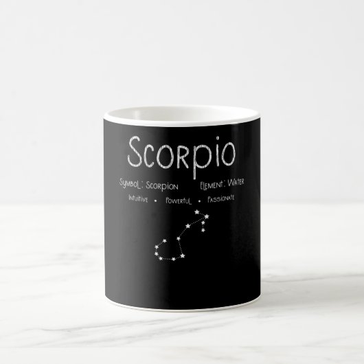Skorpio Horoskop Astrologie Star Signatur Geburtst Kaffeetasse (Mittel)