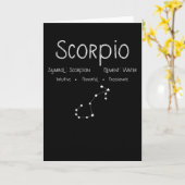Skorpio Horoskop Astrologie Star Signatur Geburtst Karte (Gelbe Blume)