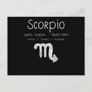 Skorpio Horoskop Astrologie Star Signatur Geburtst Postkarte