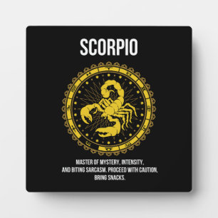 Skorpio - Horoskop, Funny Zodiac - Zeichen Spaß Fotoplatte