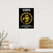 Skorpio - Horoskop, Funny Zodiac - Zeichen Spaß Poster (Küche)