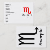 Skorpio, Horoskop, Zodiac, Astrologie Visitenkarte (Vorne/Hinten)