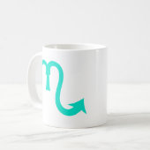 Skorpio in Aquamarin blau Kaffeetasse (Vorderseite Links)