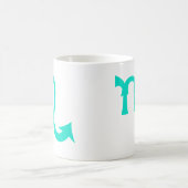 Skorpio in Aquamarin blau Kaffeetasse (Mittel)