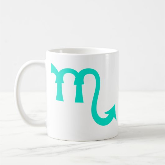 Skorpio in Aquamarin blau Kaffeetasse (Links)