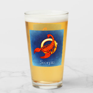 Skorpio in Blau Glas