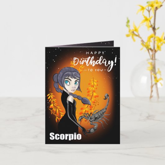 Skorpio Karte (Gelbe Blume)