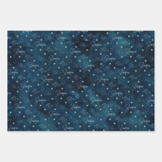 Skorpio Papierblätter Geschenkpapier Set (Vorderseite)