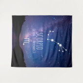 Skorpio | Personalisierte Astrologie Wandteppich (Vorderseite (Horizontal))