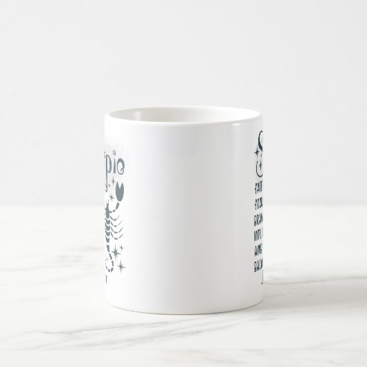 Skorpio Personalisierte Merkmale Horoskop Kaffeetasse (Mittel)