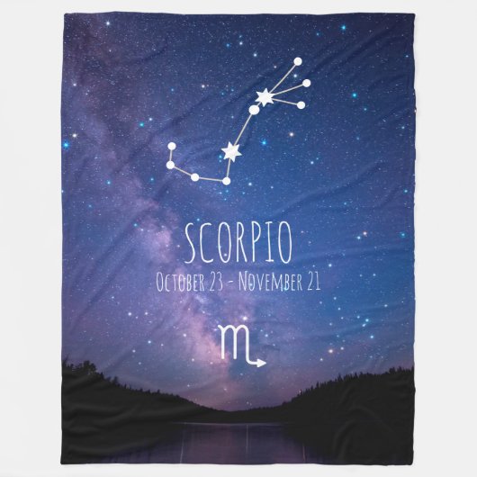 Skorpio | Personalisierte Sternbilder Fleecedecke (Vorderseite)