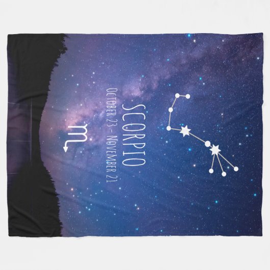 Skorpio | Personalisierte Sternbilder Fleecedecke (Vorderseite (Horizontal))
