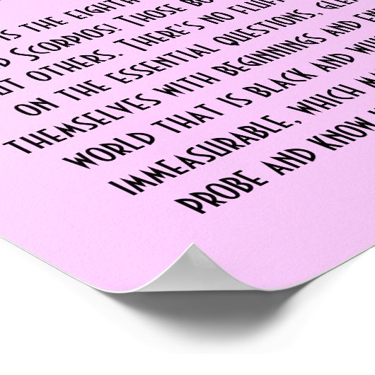 Skorpio Poster (Ecke)