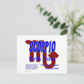 Skorpio Postkarte (Stehend Vorderseite)