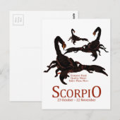 Skorpio Postkarte (Vorne/Hinten)
