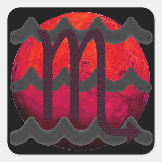 Skorpio Quadratischer Aufkleber (Vorderseite)