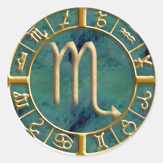 Skorpio Runder Aufkleber (Vorderseite)