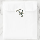 Skorpio Runder Aufkleber (Tasche)