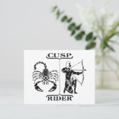 Skorpio/Sagittarius Postkarte (Stehend Vorderseite)