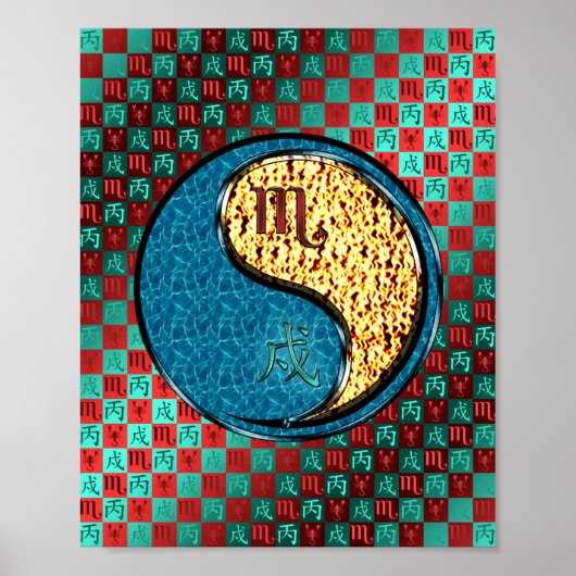 Skorpio und Feuerhund Poster (Vorne)