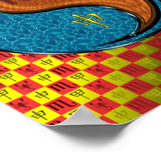 Skorpio und Holzaffe Poster (Ecke)