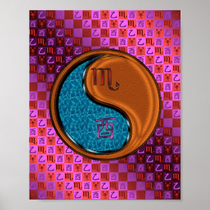 Skorpio und Holzroster Poster