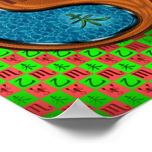 Skorpio und Holzziege Poster (Ecke)