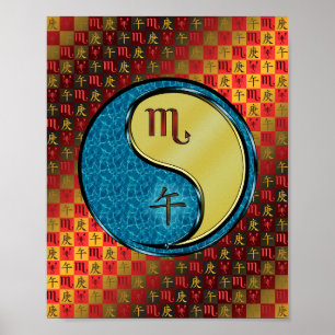 Skorpio und Metallpferd Poster