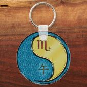 Skorpio und Metallpferd Schlüsselanhänger (Rückseite)