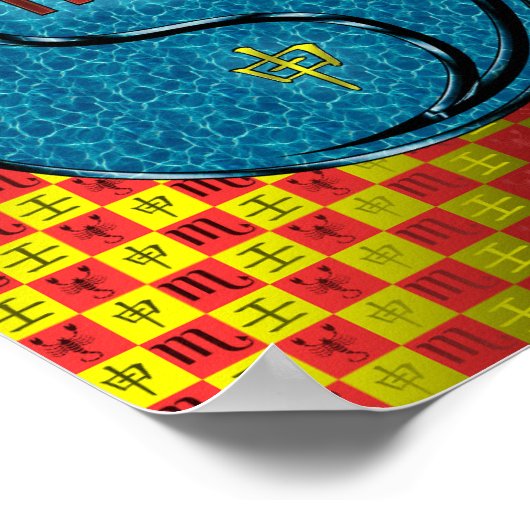 Skorpio und Wasseraffe Poster (Ecke)