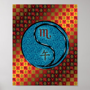 Skorpio und Wasserpferd Poster