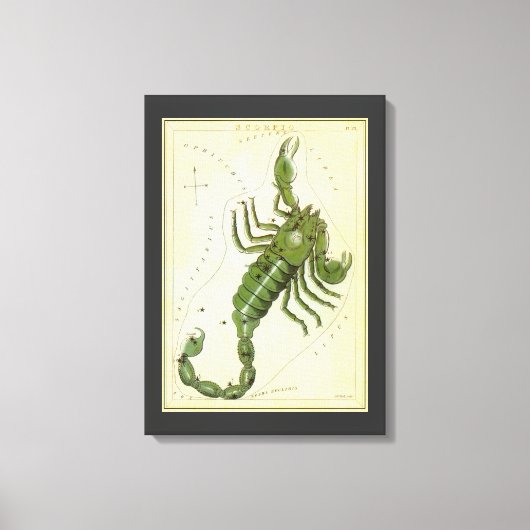 Skorpio, Vintager Sternbild Urania-Spiegel Leinwanddruck (Vorderseite)