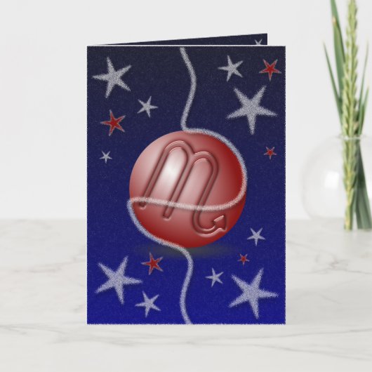 Skorpio Weihnachtskarte. Feiertagskarte (Vorderseite)