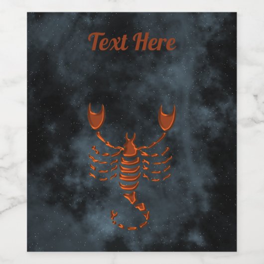 Skorpio Weinetikett (Einzelnes Label)