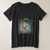 Skorpio Zodiac Astrologie Design Horoskop Große Größe T-Shirt (Design vorne)