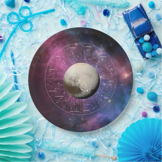 Skorpio Zodiac Astrologisches Zeichen - Planet Plu Pappteller (Party)