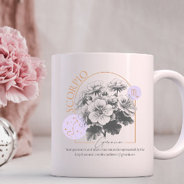 Skorpio zodiac Geburt Blume Monat Geburtstag Kaffeetasse