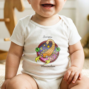 Skorpio Zodiac Sign Astrologie Cartoon Horoskop Baby Strampler