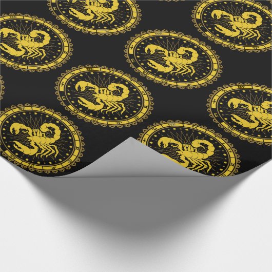 Skorpio - Zodiac - Symbol - Horoskop Geschenkpapier (Ecke)