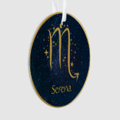 Skorpio-Zodiaksymbol Goldsterne personalisiert Ornament (Vorderseite)