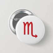 Skorpio, Zodiaksymbol, Horoskop Button (Vorne & Hinten)