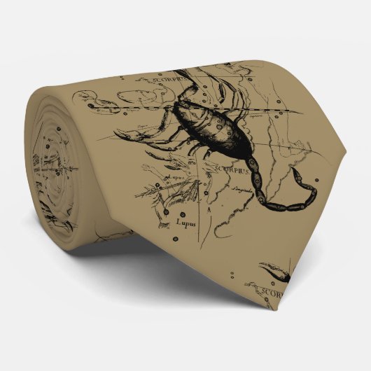 Skorpiokonstellation Hevelius 1690 Gravieren Krawatte (Gerollt)