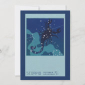 Skorpiokonstellation, Vintage Zodiakastastrologie (Vorderseite)