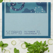 Skorpiokonstellation, Vintage Zodiakastastrologie Geschirrtuch (Gefaltet)