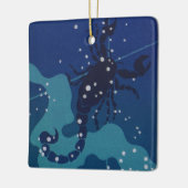 Skorpiokonstellation, Vintage Zodiakastastrologie Keramikornament (Links)
