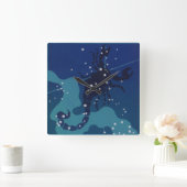 Skorpiokonstellation, Vintage Zodiakastastrologie Quadratische Wanduhr (Zuhause)